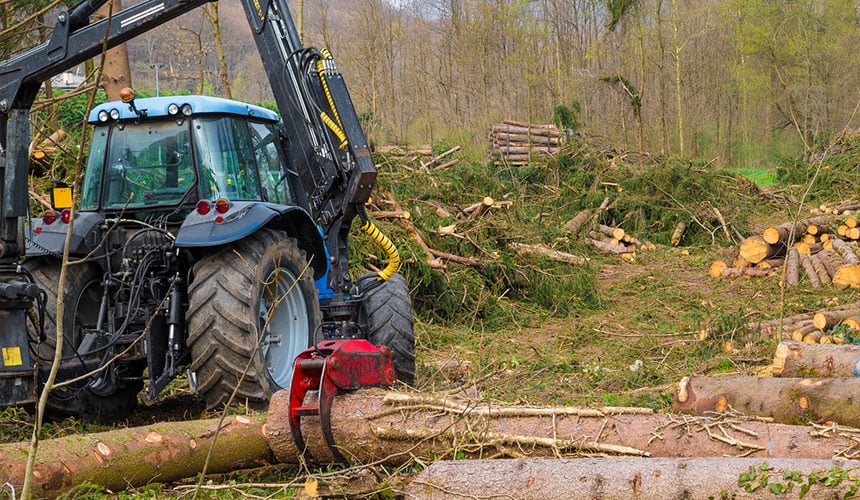 Forestry work is not suitable for agricultural tyres
