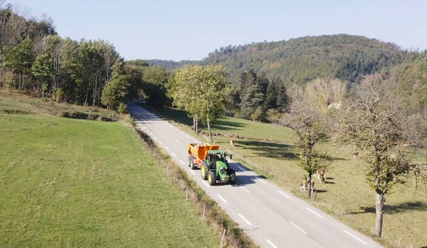 Agricultural tyre wear is accelerated by transport by road