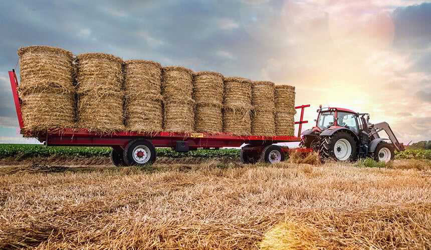 Tyres with a high load capacity for use with a front loader