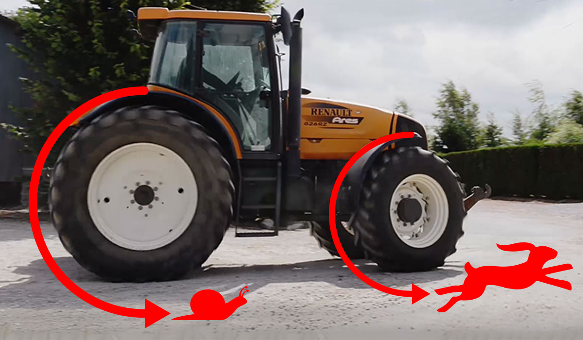Increase the volume of the tyres to boost your tractor