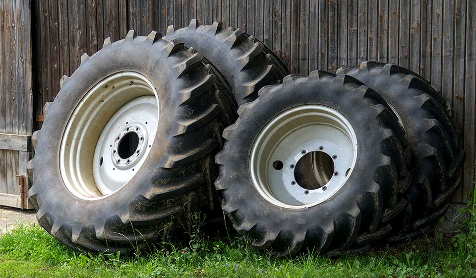 Storing my agricultural tyres outside will reduce their lifespan